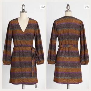 Prime Time Shine Wrap Dress - ModCloth - NEW